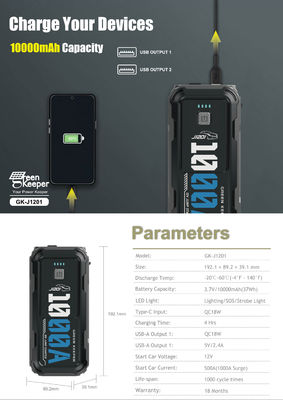 12V 24V 1000A 4000A Стрелка с PD 65W DC выходной воздушный компрессор Общий выход 12W