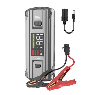 Зелёный хранитель 2024 3000А 20000mAh высокопроизводительная батарея прыжок стартер с светодиодным светом