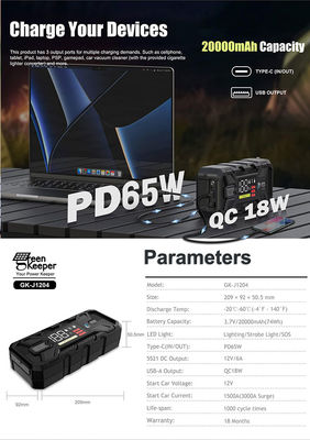 Рабочая температура -20C 60C GreenKeeper 3000A Подходит экстремальные температуры Автомобиль прыжок стартер для транспортных средств грузовик автомобиль