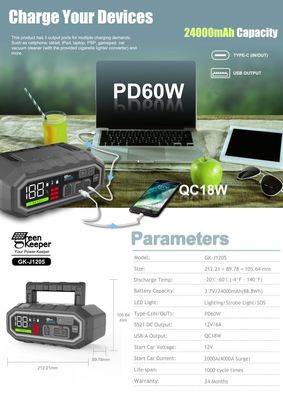 Подходит для транспортных средств и грузовиков 12V 24V 4000A Батарейка Booster Pack портативный скачок стартер