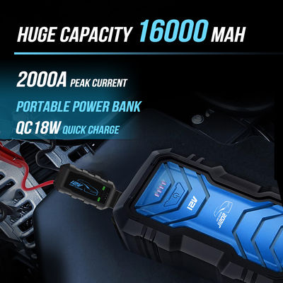 UltraSafe 12V 24V 2000A Fit Jump Starter Power Bank с высокой мощностью 16000mAh/59.2Wh